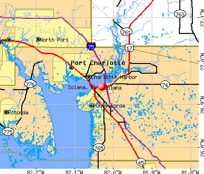 Solana, FL map