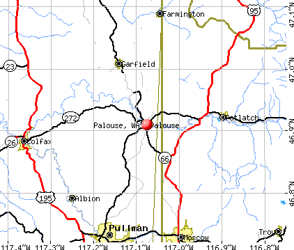 Palouse, WA map