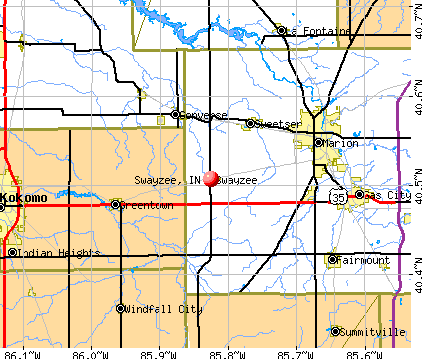 Swayzee, IN map