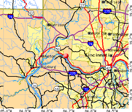 Addyston, OH map