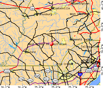 West Grove, PA map