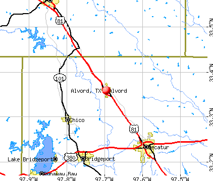 Alvord, TX map