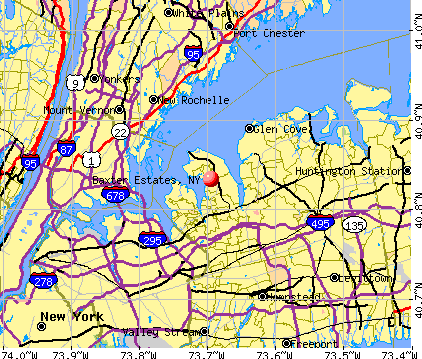 Baxter Estates, NY map