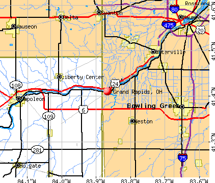 Grand Rapids, OH map