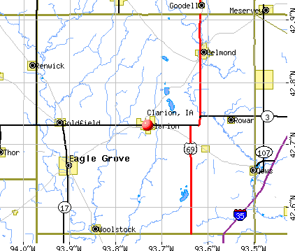 Clarion, IA map
