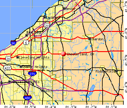 Chesterland, OH map