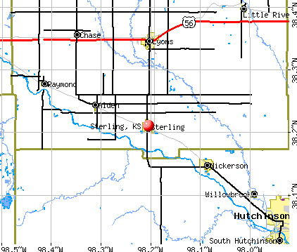Sterling, KS map