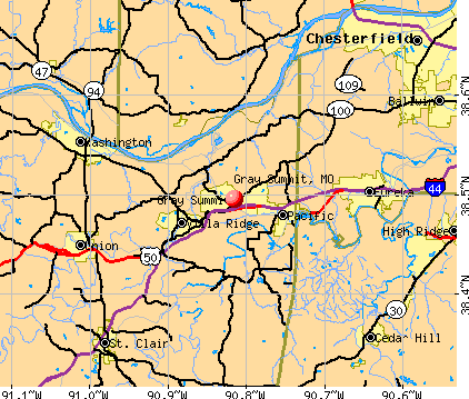 Gray Summit, MO map