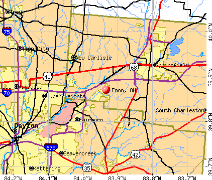 Enon, OH map