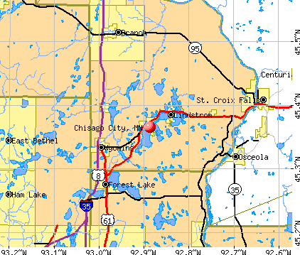 Chisago City, MN map