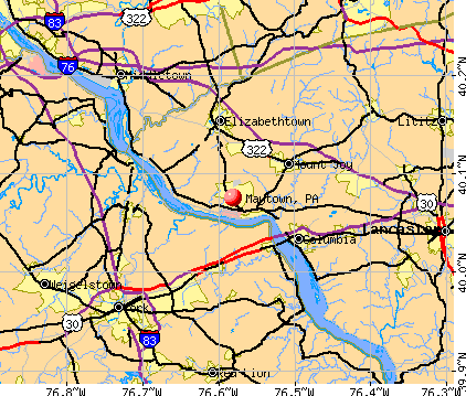 Maytown, PA map