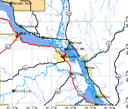 Wabasha, MN map
