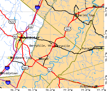 Berryville, VA map