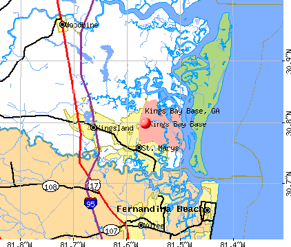 Kings Bay Base, GA map