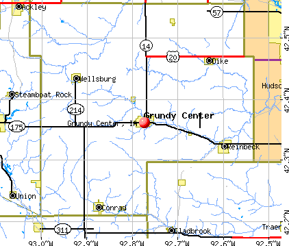 Grundy Center, IA map