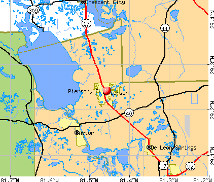 Pierson, FL map