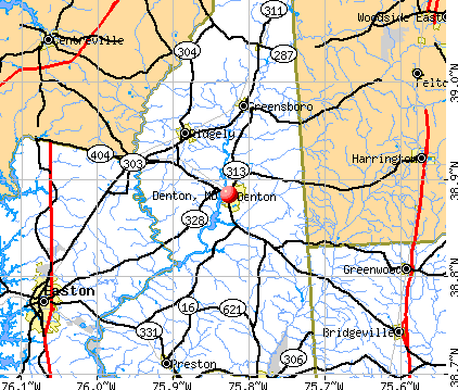 Denton, MD map