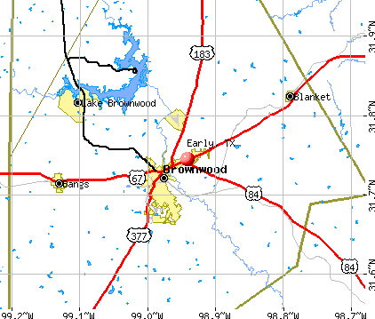 Early, TX map