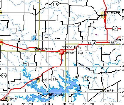 Monroe City, MO map