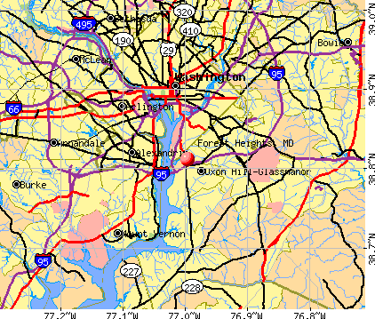 Forest Heights, MD map