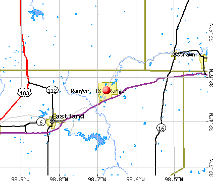 Ranger, TX map
