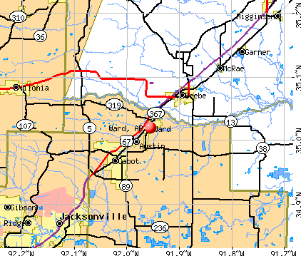 Ward, AR map