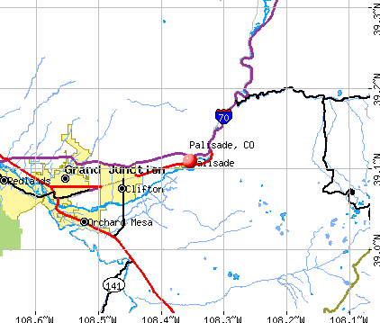 Palisade, CO map