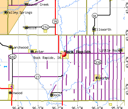 Rock Rapids, IA map