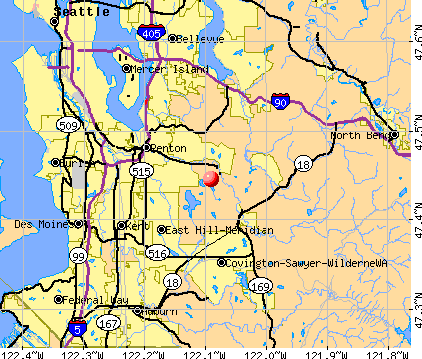 Maple Heights-Lake Desire, WA map