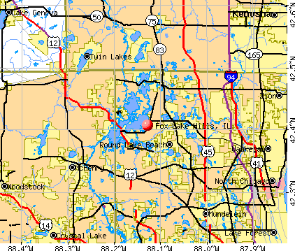 Fox Lake Hills, IL map