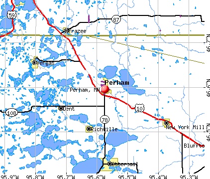 Perham, MN map