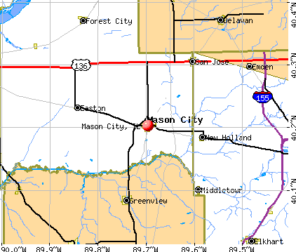 Mason City, IL map