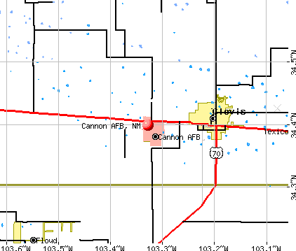 Cannon AFB, NM map