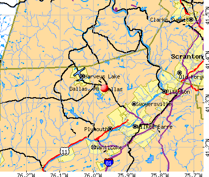 Dallas, PA map