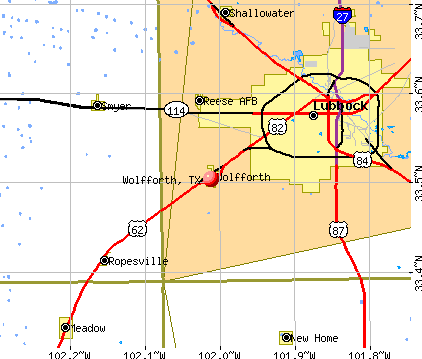 Wolfforth, TX map