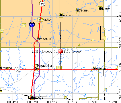 Villa Grove, IL map