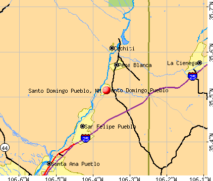 Santo Domingo Pueblo, NM map