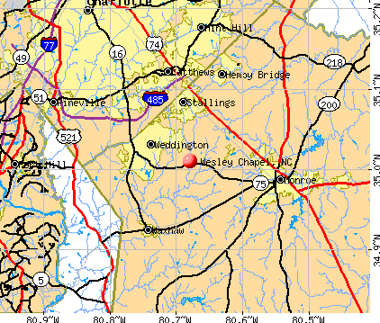 Wesley Chapel, NC map