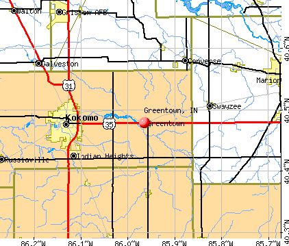 Greentown, IN map