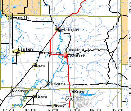 Bloomfield, IN map