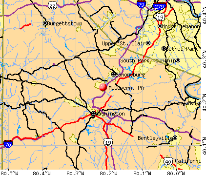 McGovern, PA map
