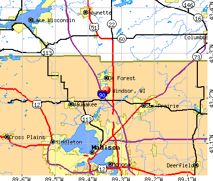 Windsor, WI map