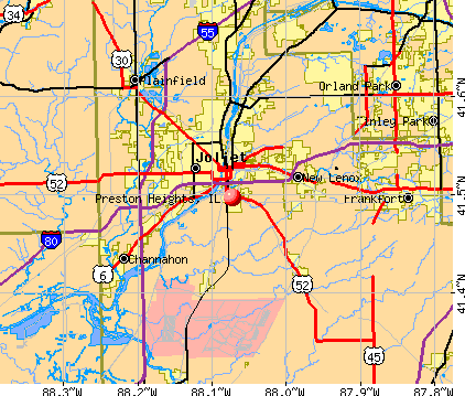 Preston Heights, IL map