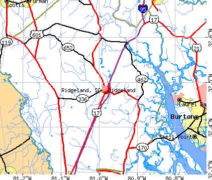 Ridgeland, SC map