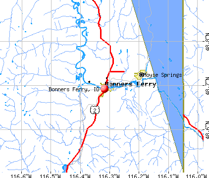 Bonners Ferry, ID map