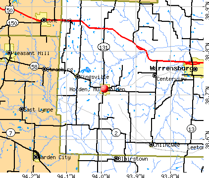Holden, MO map