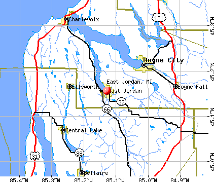 East Jordan, MI map