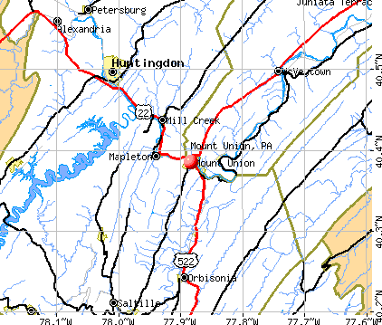 Mount Union, PA map