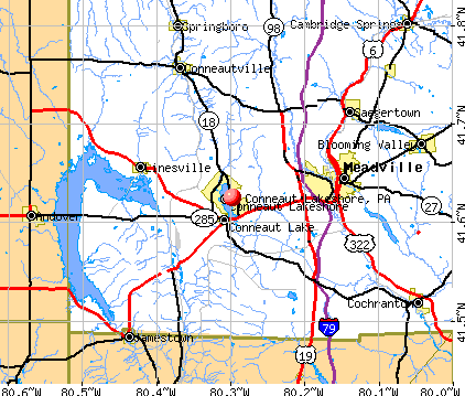 Conneaut Lakeshore, PA map