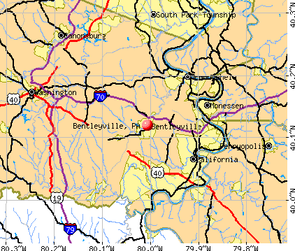 Bentleyville, PA map